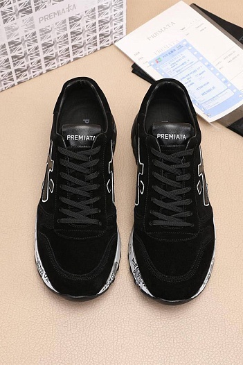 Чёрные замшевые кроссовки Premiata Mick   