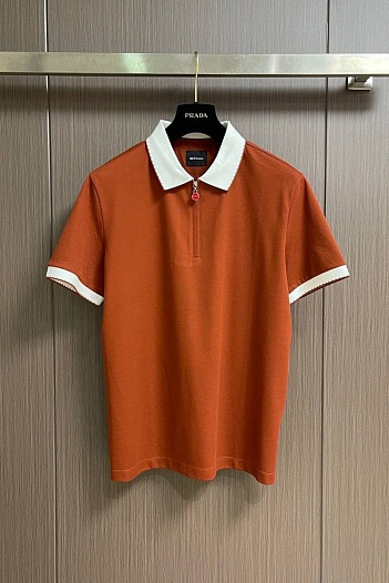 Мужское поло коричневого цвета Kiton premium   