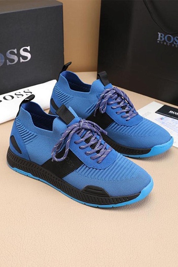 Текстильные кроссовки Hugo Boss Titanium - Blue   