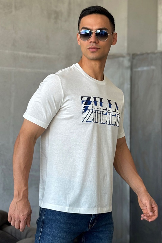 Мужская футболка Zilli белого цвета