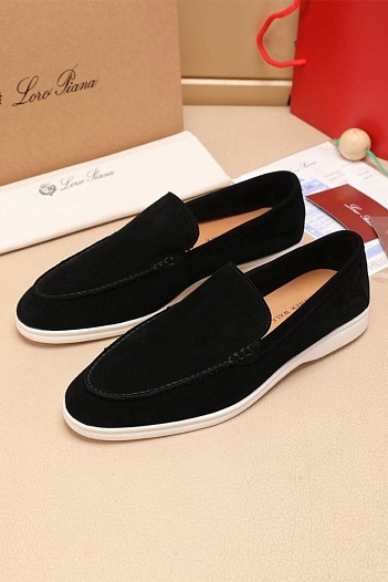 Мужские замшевые лоферы Loro Piana Summer Walk   