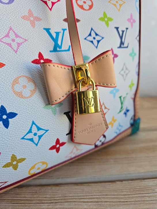 Кожаная сумка Louis Vuitton x Takashi Murakami On The Go MM 36x27 см