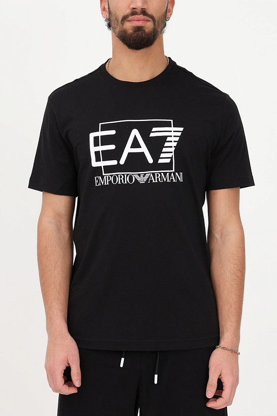 Мужская чёрная футболка Emporio Armani 7