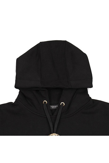 Мужское чёрное худи Versace Medusa   