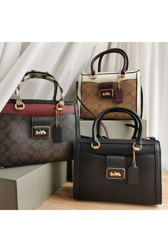 Кожаная сумка Coach Grace Carryall 24x18 см (3 расцветки)