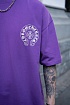 Фиолетовая оверсайз футболка Chrome Hearts Premium