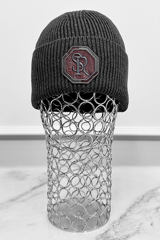 Шапка Stefano Ricci logo-embroidered - Dark Grey