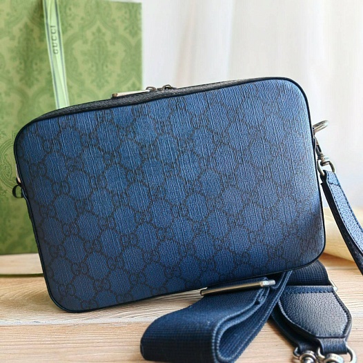 Мужская кожаная сумка Gucci Ophidia GG 22x16 см