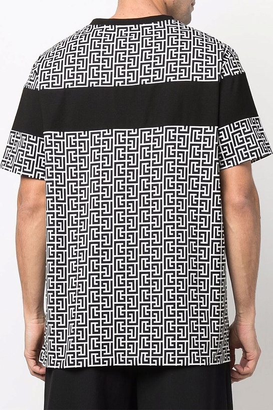 Мужская футболка Balmain monogram-print