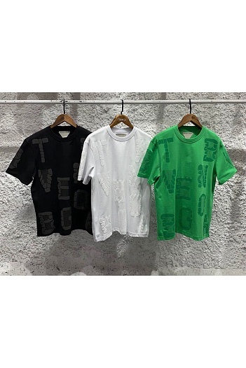 Чёрная оверсайз футболка Bottega Veneta   