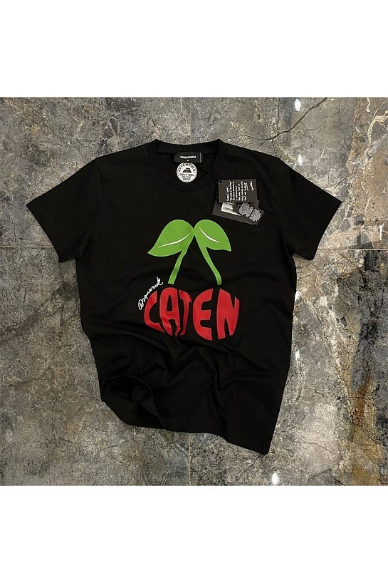 Оверсайз футболка Dsquared2 Caten Сherry - Black
