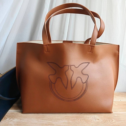 Кожаная женская сумка-шоппер 36x28 см   