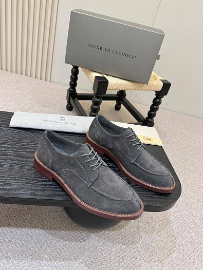 Замшевые ботинки Brunello Cucinelli derby - Grey   