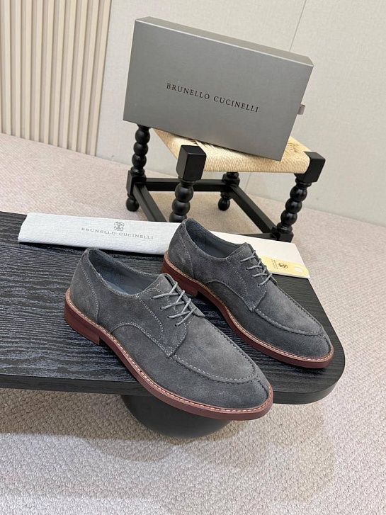Замшевые ботинки Brunello Cucinelli derby - Grey