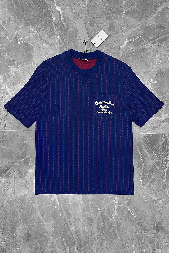 Синяя оверсайз футболка Dior