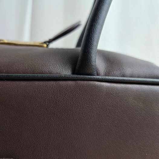 Кожаная сумка тоут MIU MIU Beau 36x21 см - Brown   