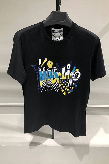Мужская чёрная футболка Moschino   