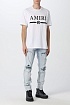 Мужская белая футболка Amiri MA bar logo-print