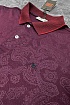 Бордовое поло Etro с узором пейсли