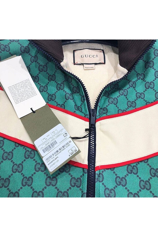 Мужские брендовые штаны Gucci Web Stripe - Green