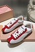 Женские кожаные кроссовки MIU MIU Premium - White / Red
