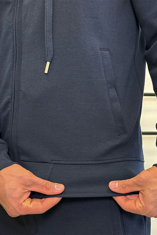 Кофта на молнии Dolce & Gabbana logo plaque - Navy