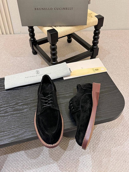 Замшевые ботинки Brunello Cucinelli derby - Black