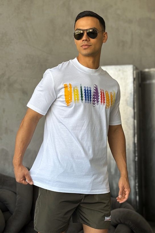 Мужская белая футболка Palm Angels