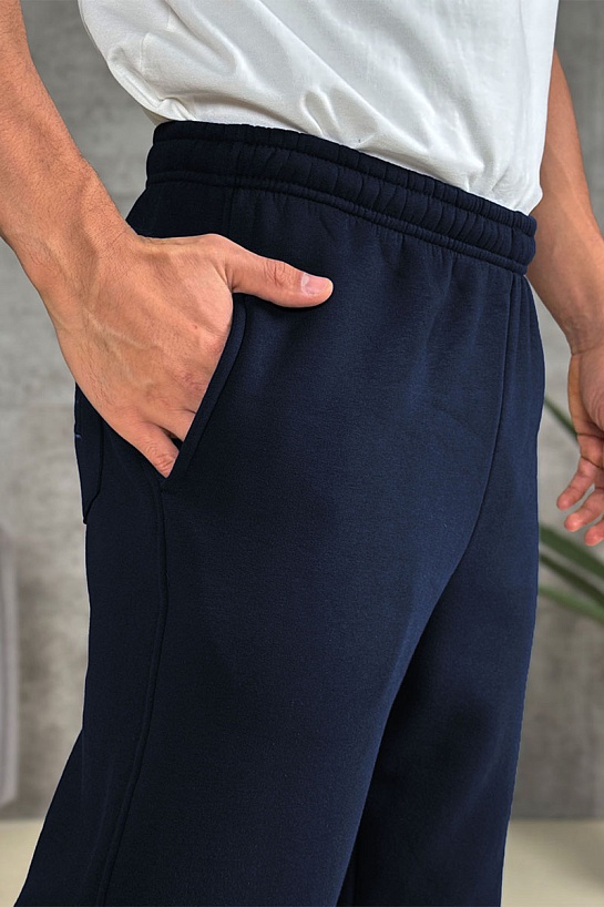 Утеплённые штаны на флисе Paul & Shark тёмно-синего цвета