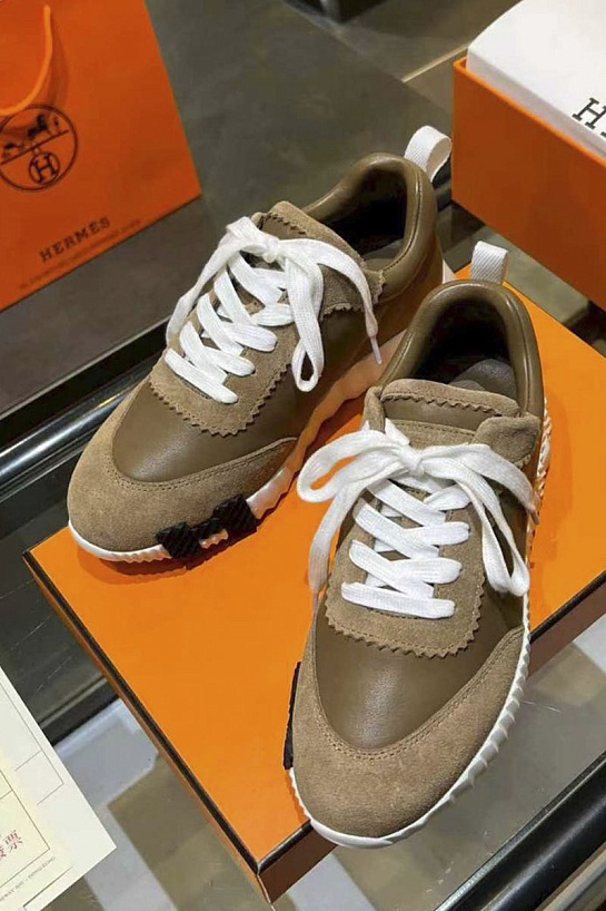 Женские комбинированные кроссовки Hermes Bouncing premium