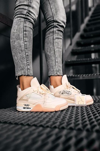 Кроссовки Nike Air Jordan 4 Retro x Off-White "Sail"   
