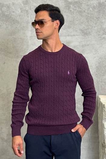 Мужской джемпер Polo Ralph Lauren cable-knit - Purple   