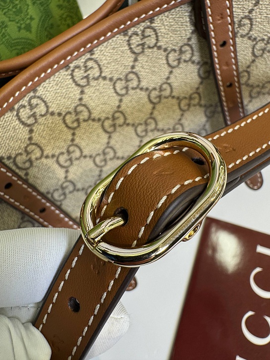 Кожаная сумка Gucci GG Emblem premium 30x19x11 см
