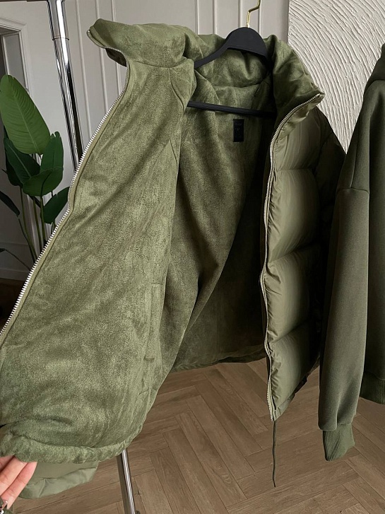 Женский костюм тройка на флисе Loewe Premium - Green