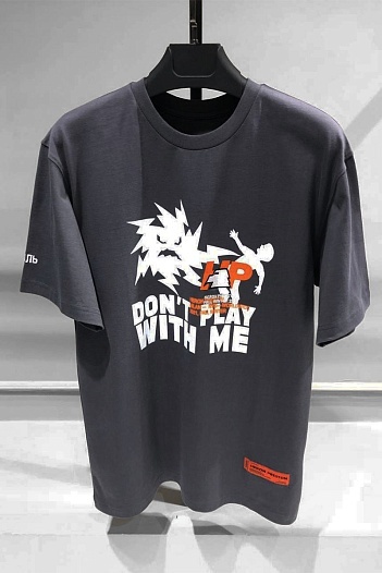 Оверсайз футболка Heron Preston "Don't Play With Me" Grey   