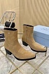 Женские замшевые сапоги Prada premium - Beige