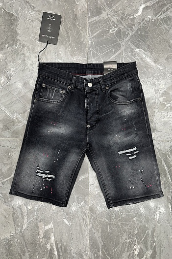 Чёрные джинсовые шорты Dsquared2 Squid Game   
