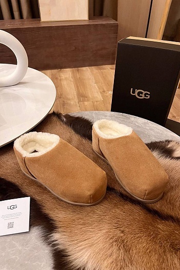 Женские слипоны с мехом UGG Tasman - Chestnut   