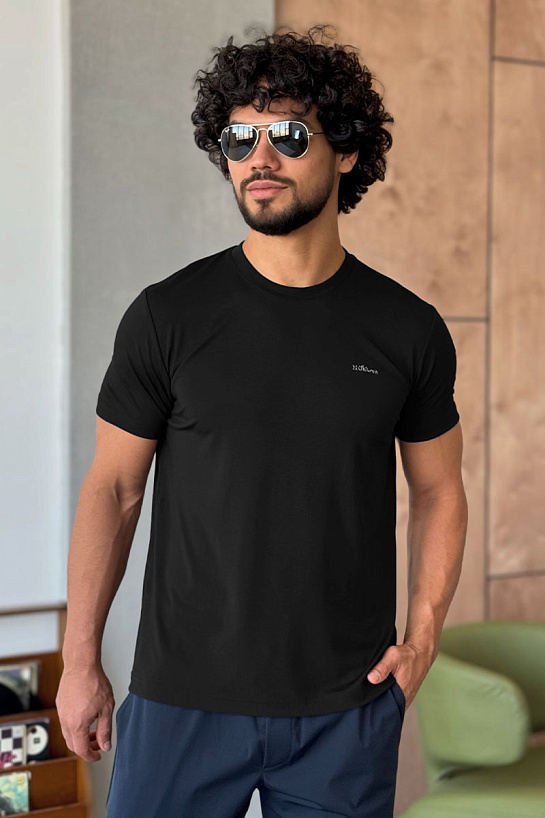 Мужская чёрная футболка Kiton