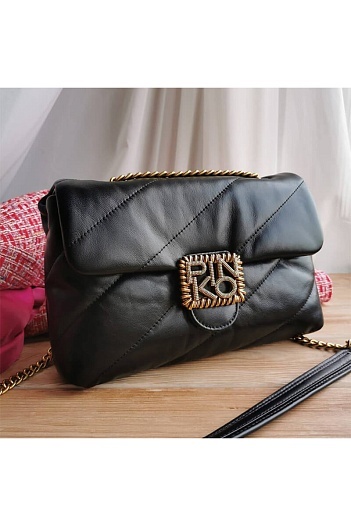 Кожаная сумка Love Puff 28x19 см   