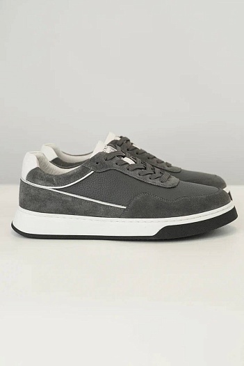 Мужские комбинированные кроссовки Brunello Cucinelli   