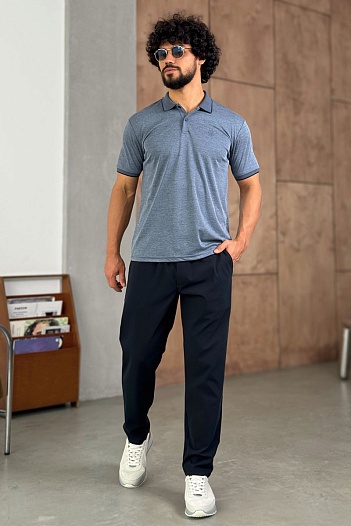 Мужские тёмно-синие штаны Zegna   