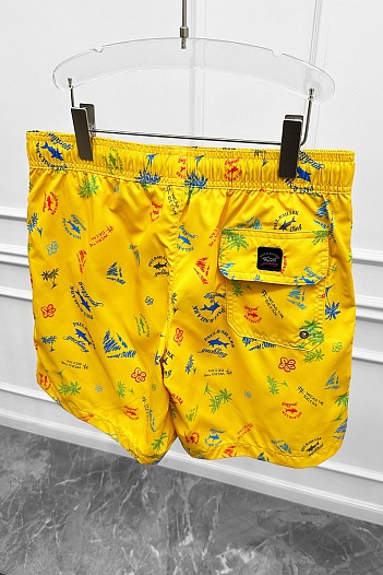 Мужские жёлтые шорты Paul & Shark "Wear the Ocean"   