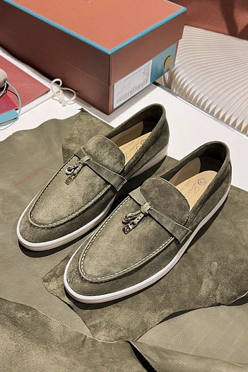 Женские замшевые лоферы Loro Piana Summer Charms Walk premium   