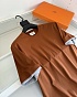 Мужская коричневая футболка Hermes premium