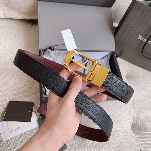 Двусторонний кожаный ремень Zegna Premium (ширина 3.5 см)   