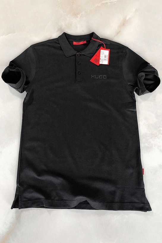 Мужское чёрное поло Hugo Boss
