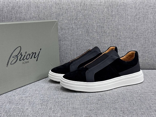 Мужские комбинированные слипоны Brioni   