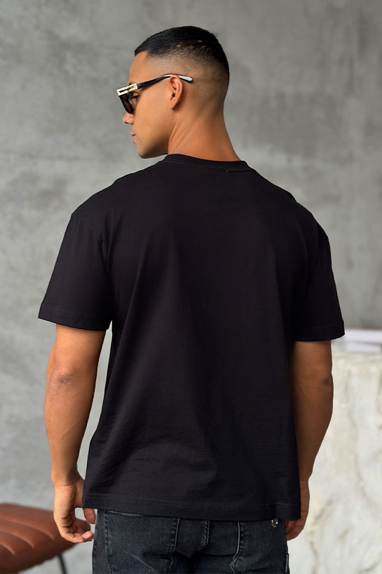 Чёрная оверсайз футболка Dsquared2