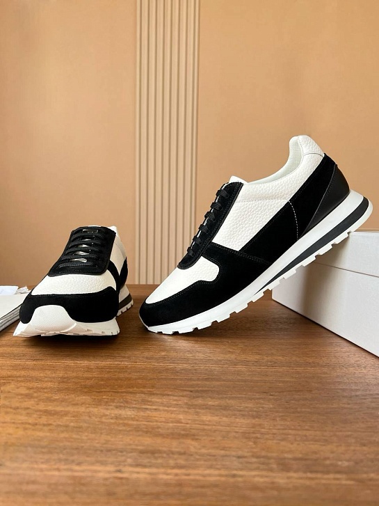 Комбинированные кроссовки Brunello Cucinelli Premium - White / Black